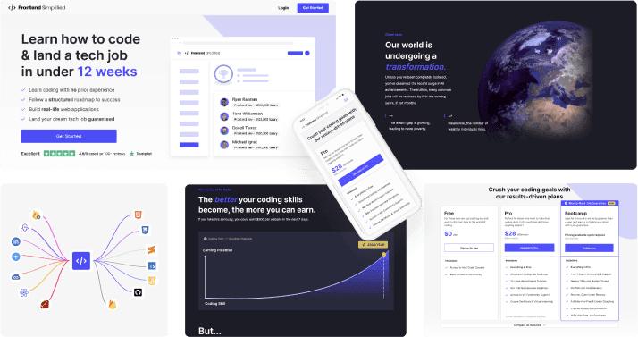 Images of Frontend Simplified Website